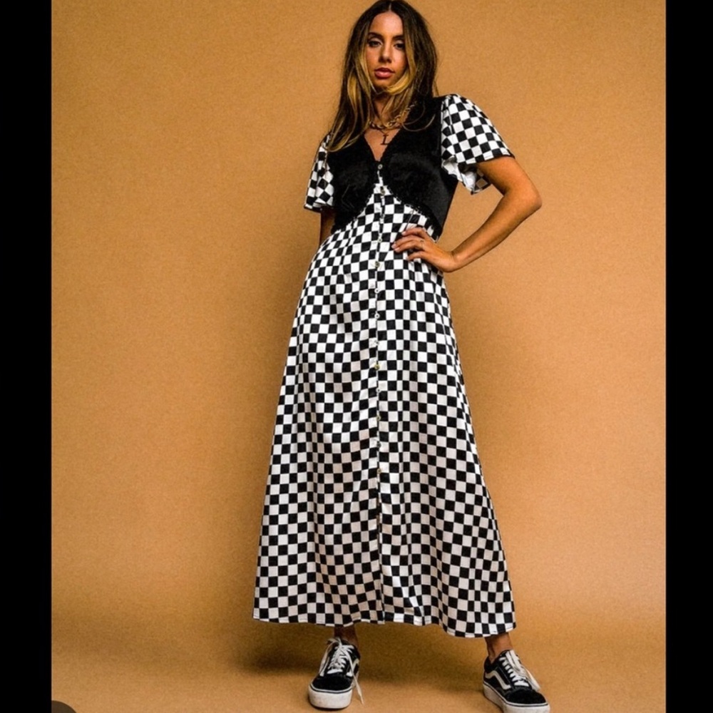 No Risk No Magic Dressed in Lala Checker Dress